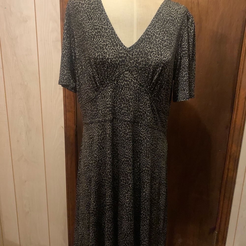 Black leopard spotted Michael korrs dress